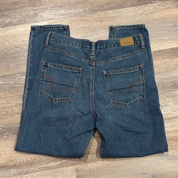 American Eagle Outfitters Women's Straight Leg Jeans - Dark Blue - Picture 2 of 4